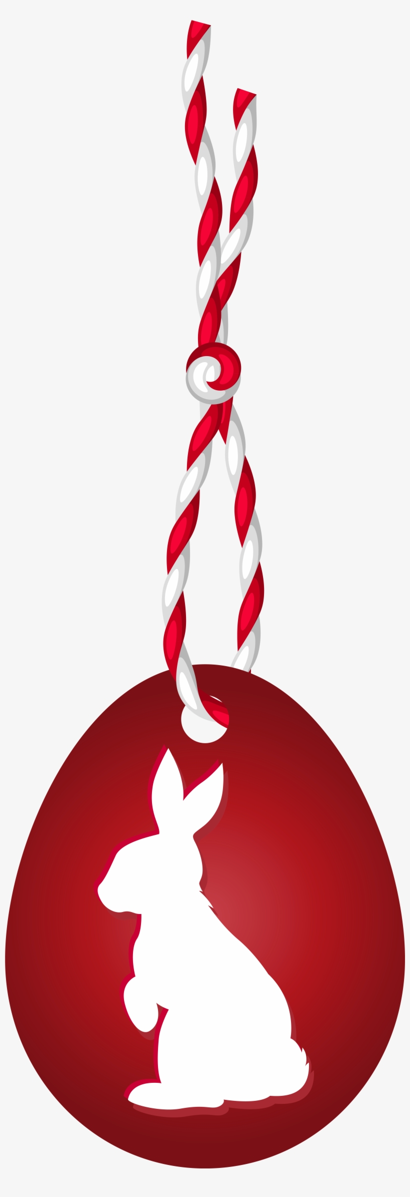 Red Easter Hanging Egg With Bunny Png Clip Art Imageu200b, transparent png download