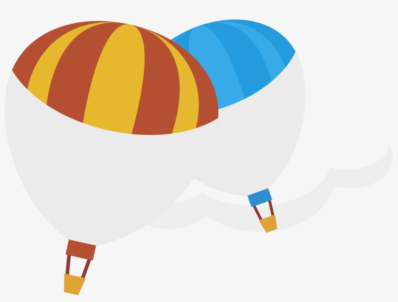 Hot Air Balloon Clipart Vector - Clip Art, transparent png download