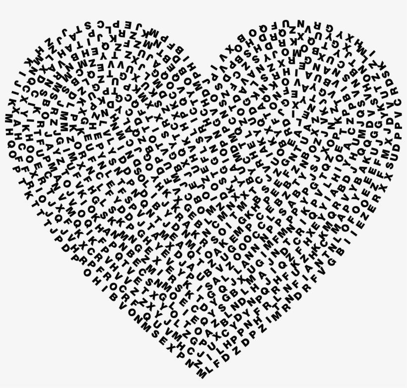 Heart Drawing Png At Getdrawings - Heart Made Out Of Characters, transparent png download