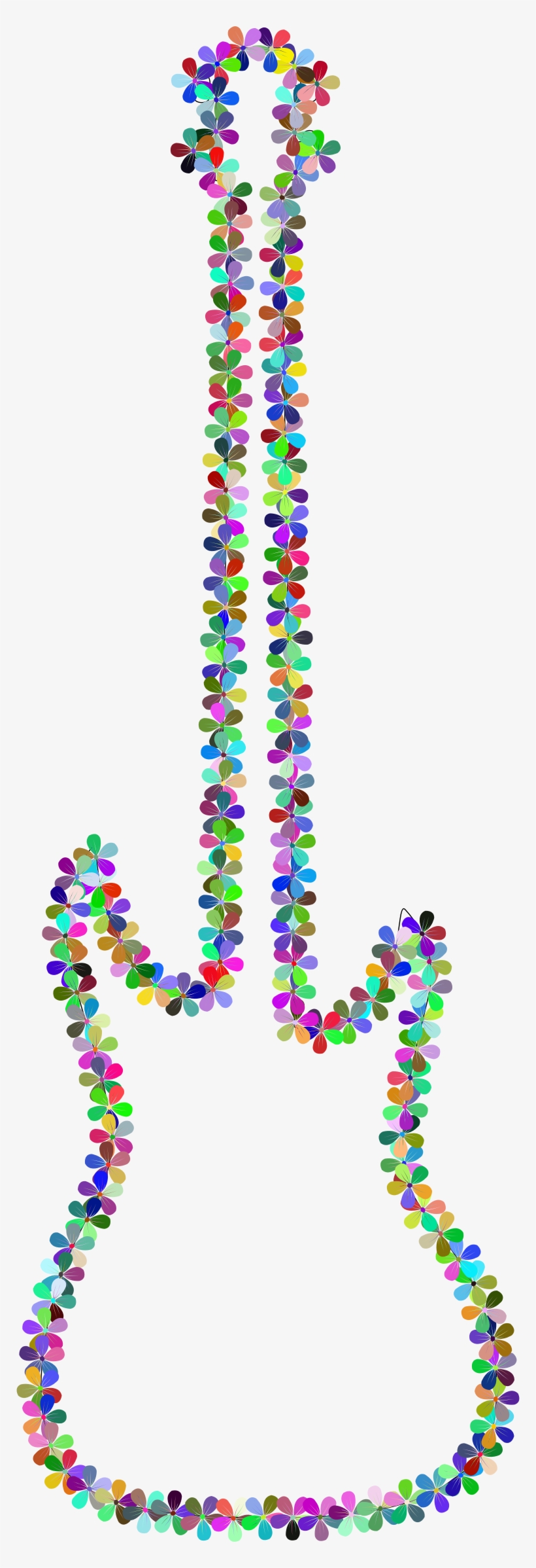 This Free Icons Png Design Of Prismatic Floral Guitar, transparent png download