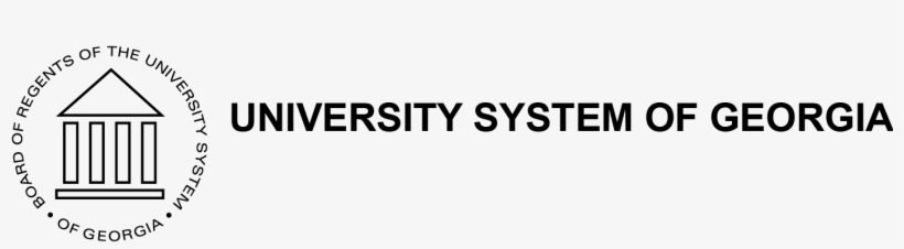 Horizontal Black On White Logo With Text - University System Of Georgia, transparent png download