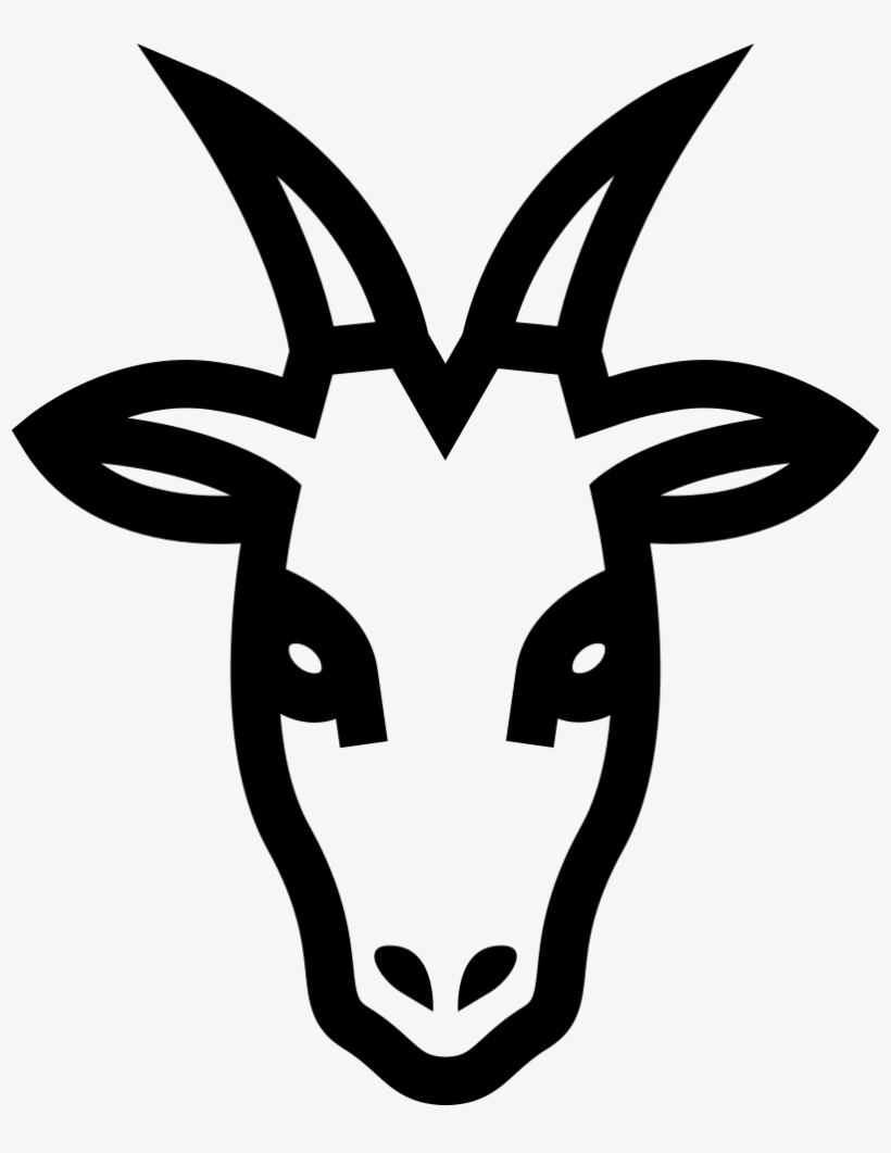 Goat Head Frontal Outline Comments - Goat Head Png, transparent png download