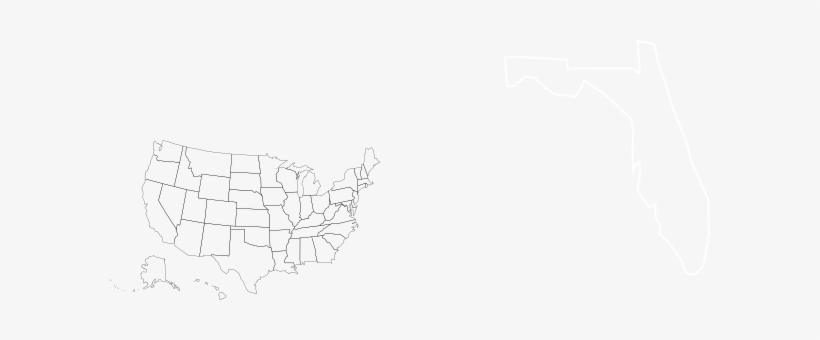 Florida State Outline Clip Art - Us Map, transparent png download