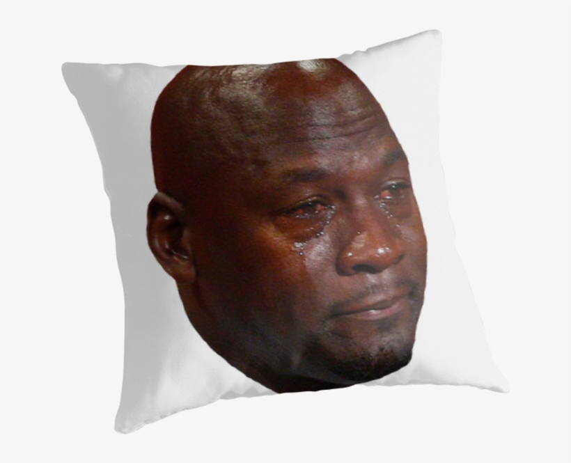 "crying Jordan" Throw Pillows By - Michael Jordan Hall Of Fame, transparent png download