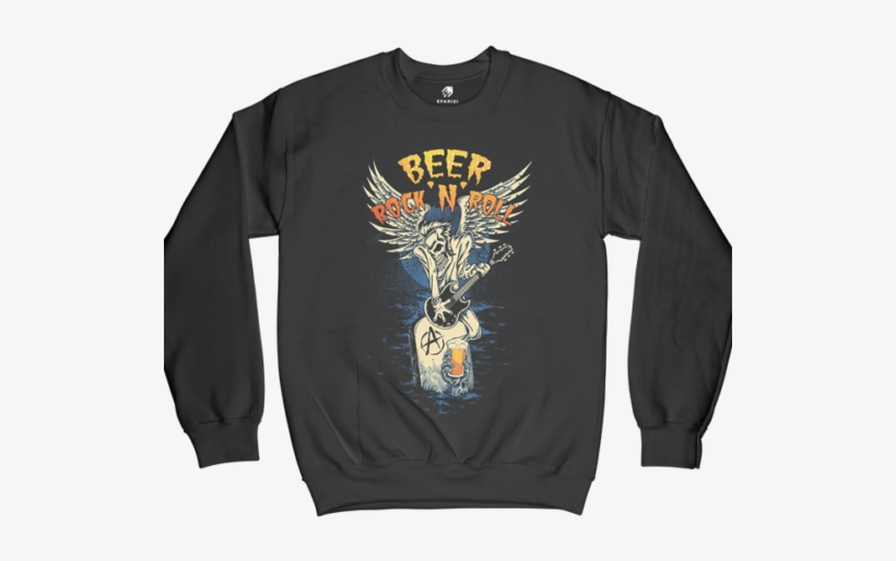 Beer Rock And Roll Sweatshirt - T-shirt, transparent png download