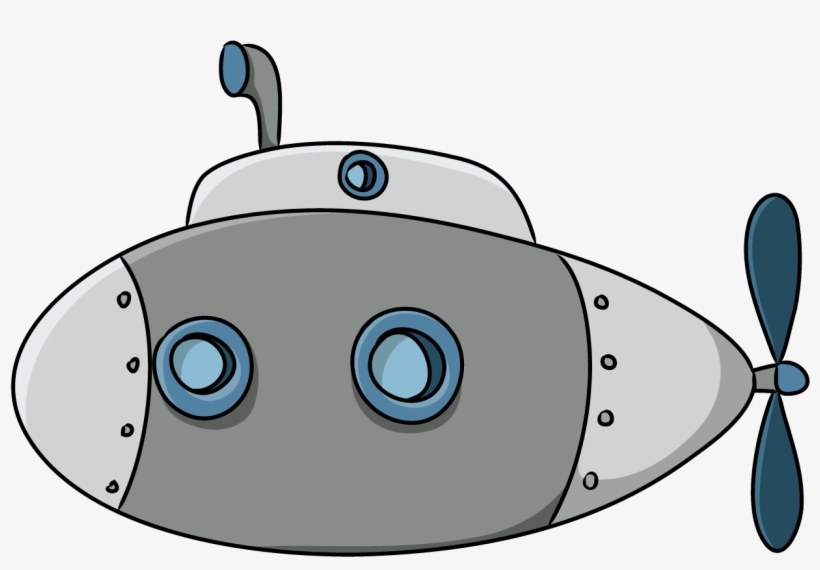 Submarine Scrapbooking Beach Pinterest Free Cartoons - Submarine Clipart, transparent png download