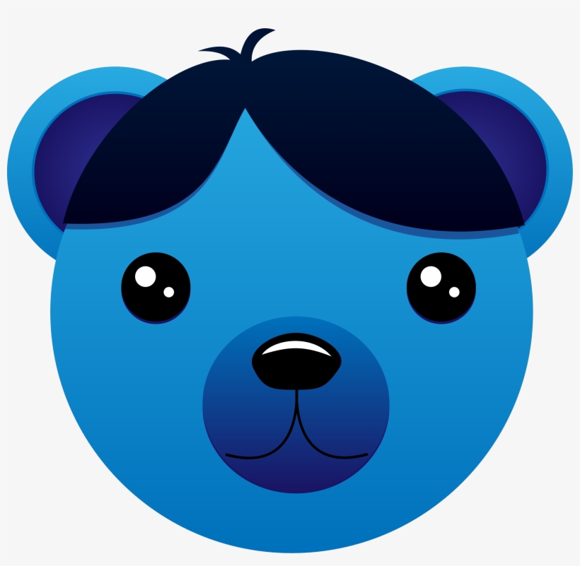 Bear With Parted Big Image Png - Blue Bear Shower Curtain, transparent png download