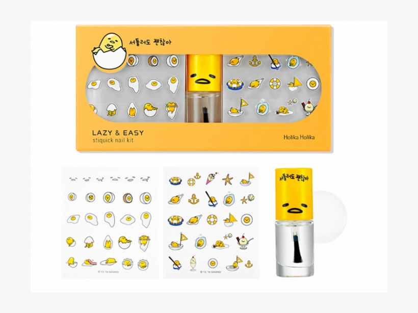 Holika Holika X Gudetama] Lazy & Easy Stiquick Nail - Holika Holika X Gudetama Nail Kit, transparent png download