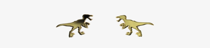 Velociraptor Earrings In Mirror Gold - Gold, transparent png download