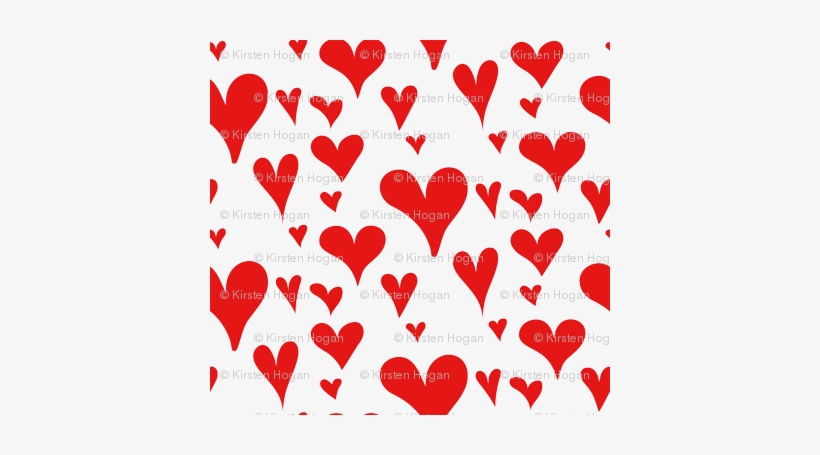 Valentine's Day Hand Drawn Hearts Red And White Cute - Heart, transparent png download