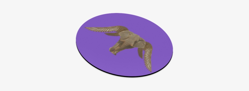 The Flying Elephant Round Mousepad - Alligator, transparent png download