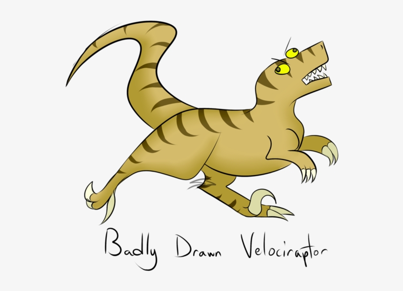 Drawn Velociraptor Transparent - Jurassic Park, transparent png download