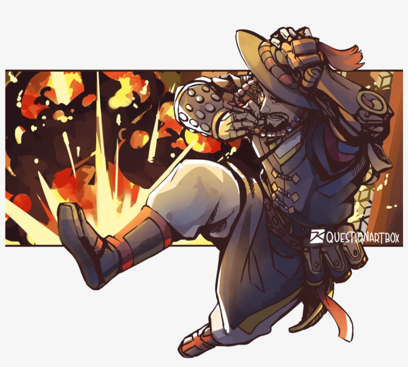 Overwatch Mccree Magistrate Skin Fanart, transparent png download