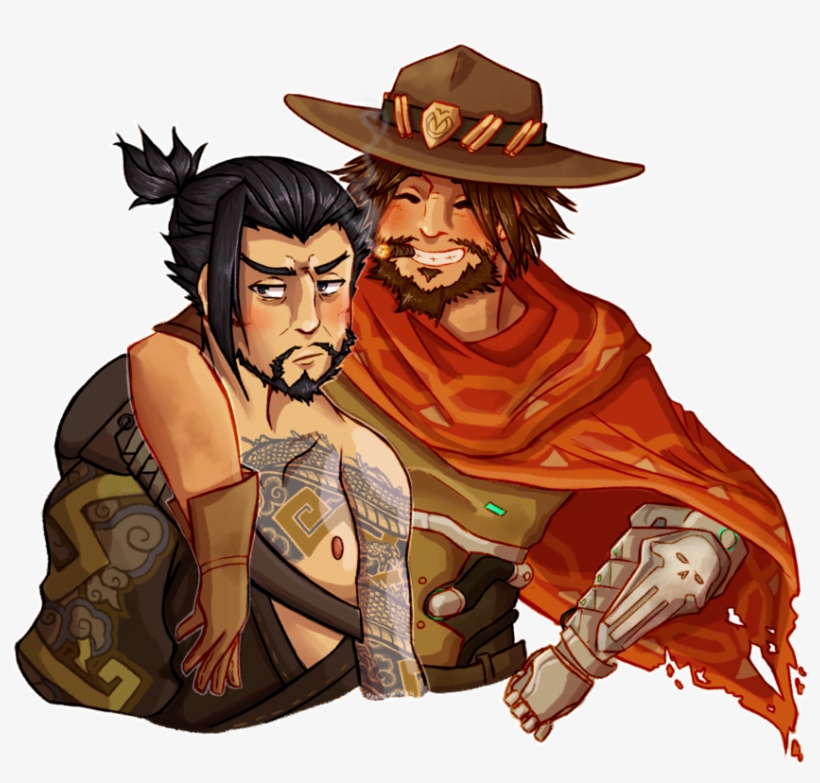 Mchanzo Hold The Mayo Side Of Fluff - Mccree X Hanzo Fluff, transparent png download
