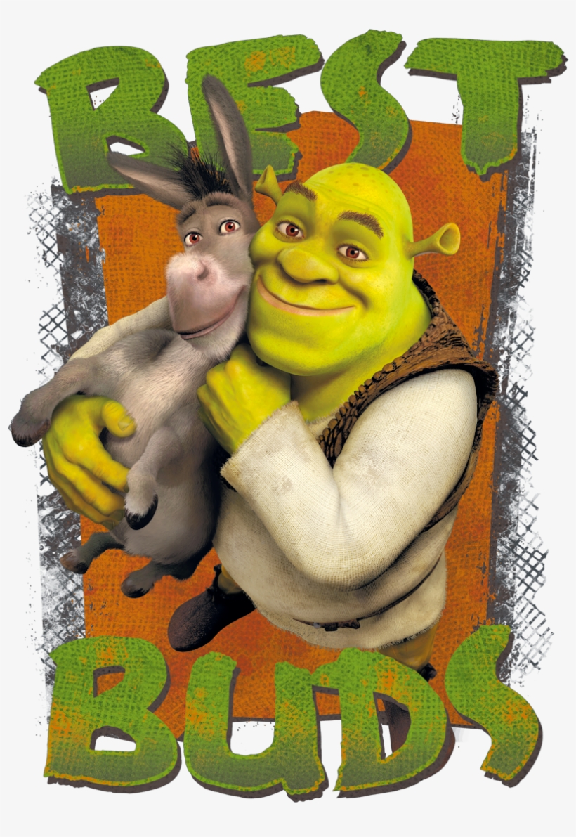 Shrek Buds Juniors T-shirt - Shrek Happens W/ Donkey Sublimated T-shirt Officially, transparent png download