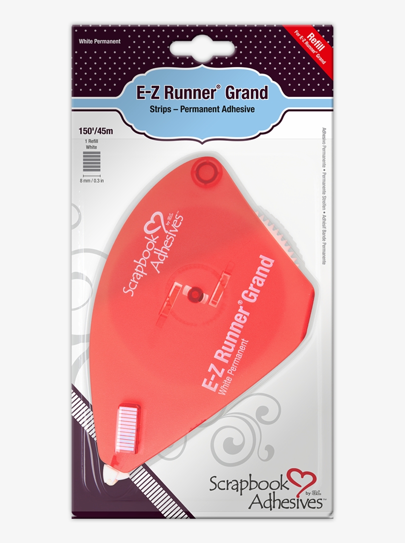 E-z Runner Grand Strips Refill 150\'/45m - 3l Red Double Sided Tape Applicator Refill E-z Runner, transparent png download