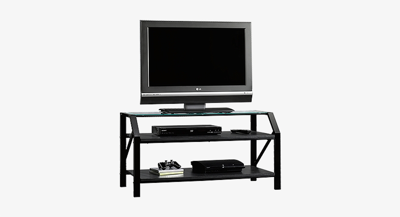 Steel Frame Casual Tv Stand In Black - Sauder Beginnings Panel Tv Stand, Black, transparent png download