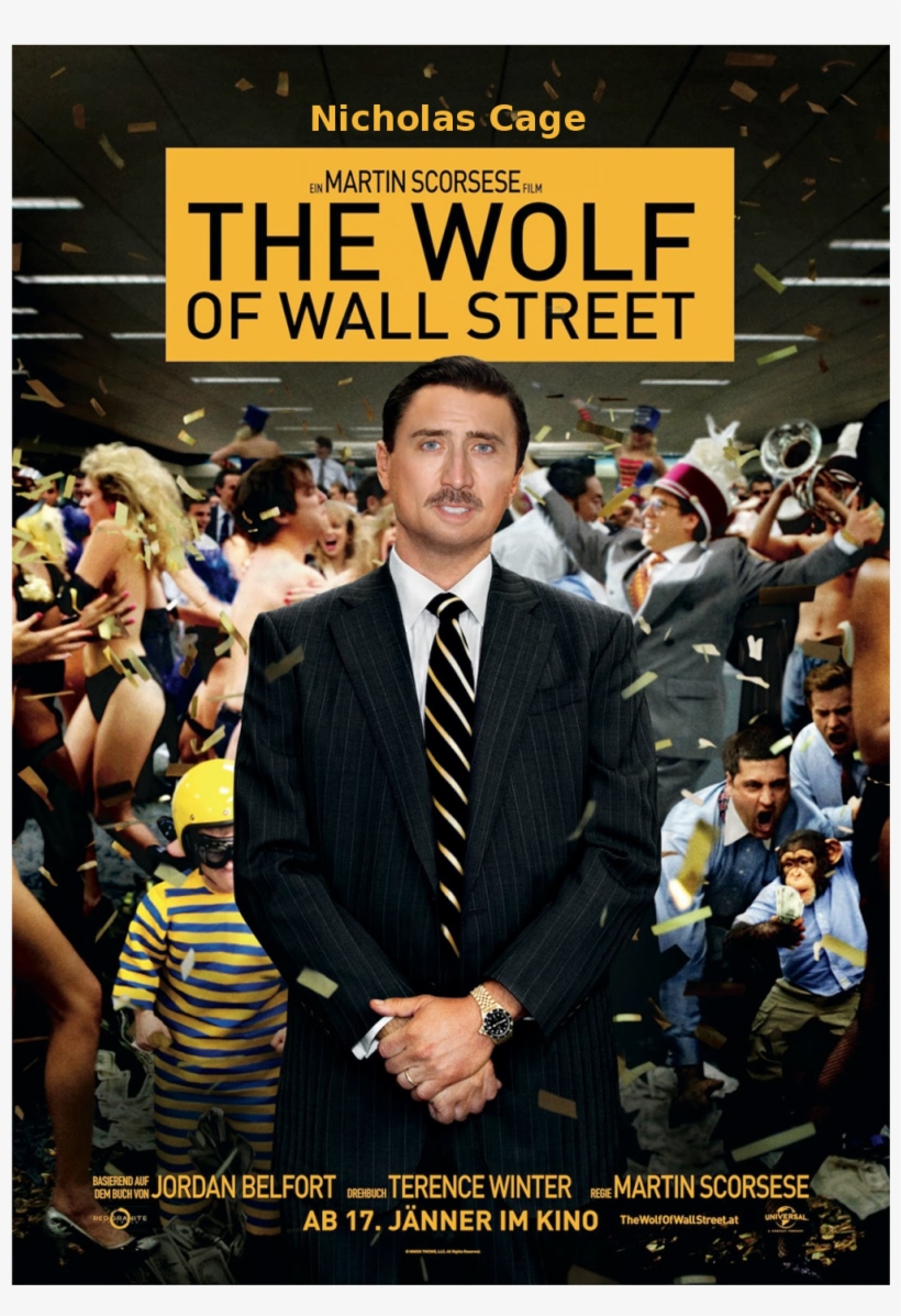 Face Swaps - Wolf Of Wall Street Locandina, transparent png download