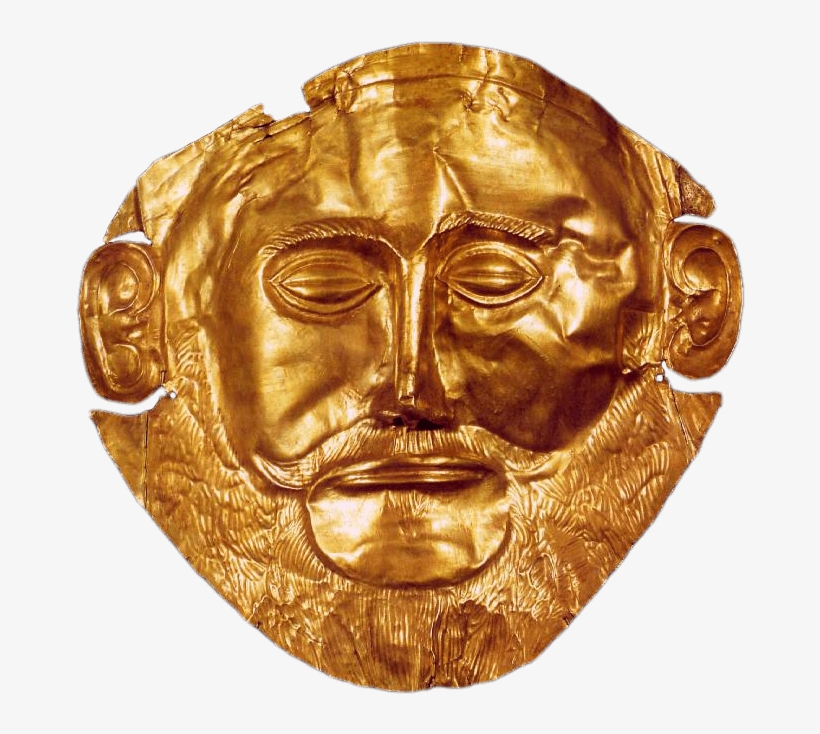Agamemnon Mask - Mycenaean Art, transparent png download