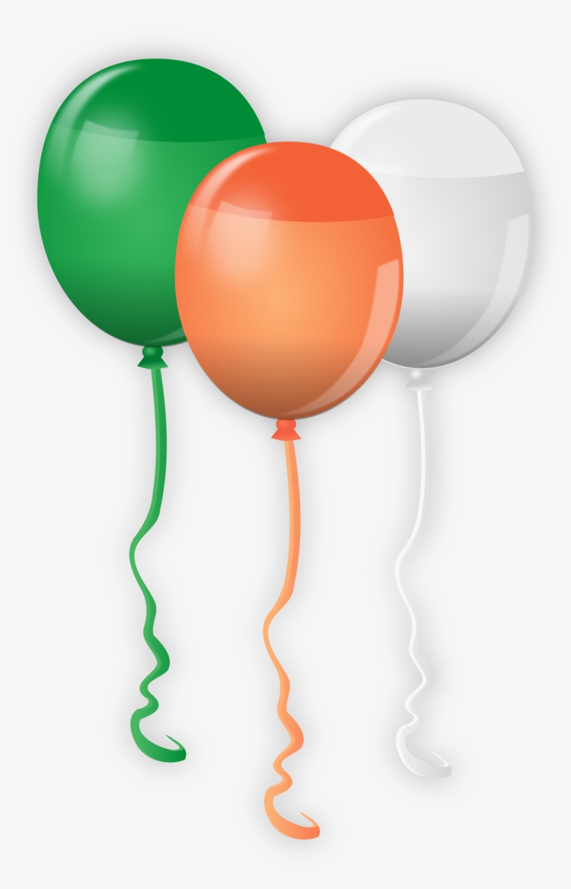 Orange Balloons, Ireland, Irish, Paddy, Eire, Green, - Balloons Png White And Green, transparent png download