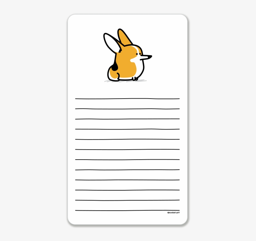 Take A Note With This Cute Corgi Lined Notepad - Notepad++ Transparent ...