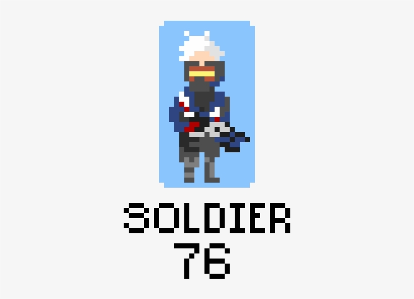 Overwatch Soldier 76 Sprite - Poster, transparent png download