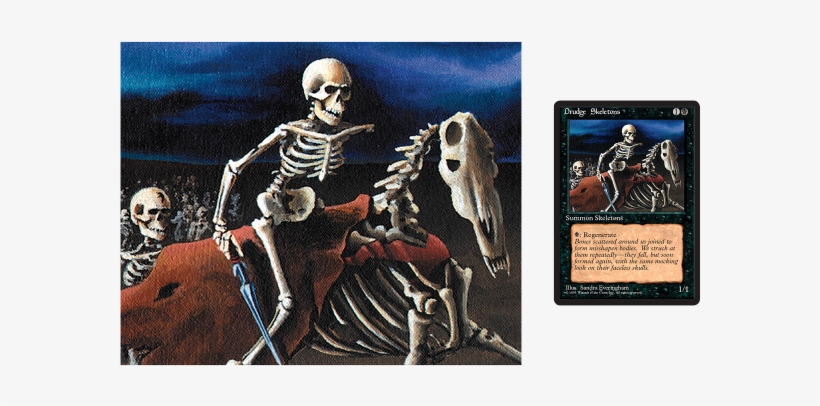 Art By Sandra Everingham - Magic The Gathering Drudge Skeletons - Beta, transparent png download