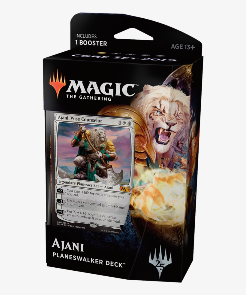 Magic The Gathering - Core Set 2019 Planeswalker Deck Ajani, transparent png download