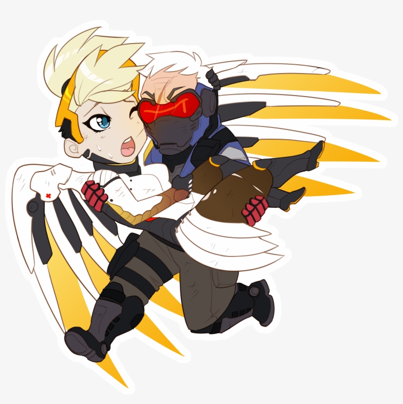 Mercy And Soldier - Mercy, transparent png download
