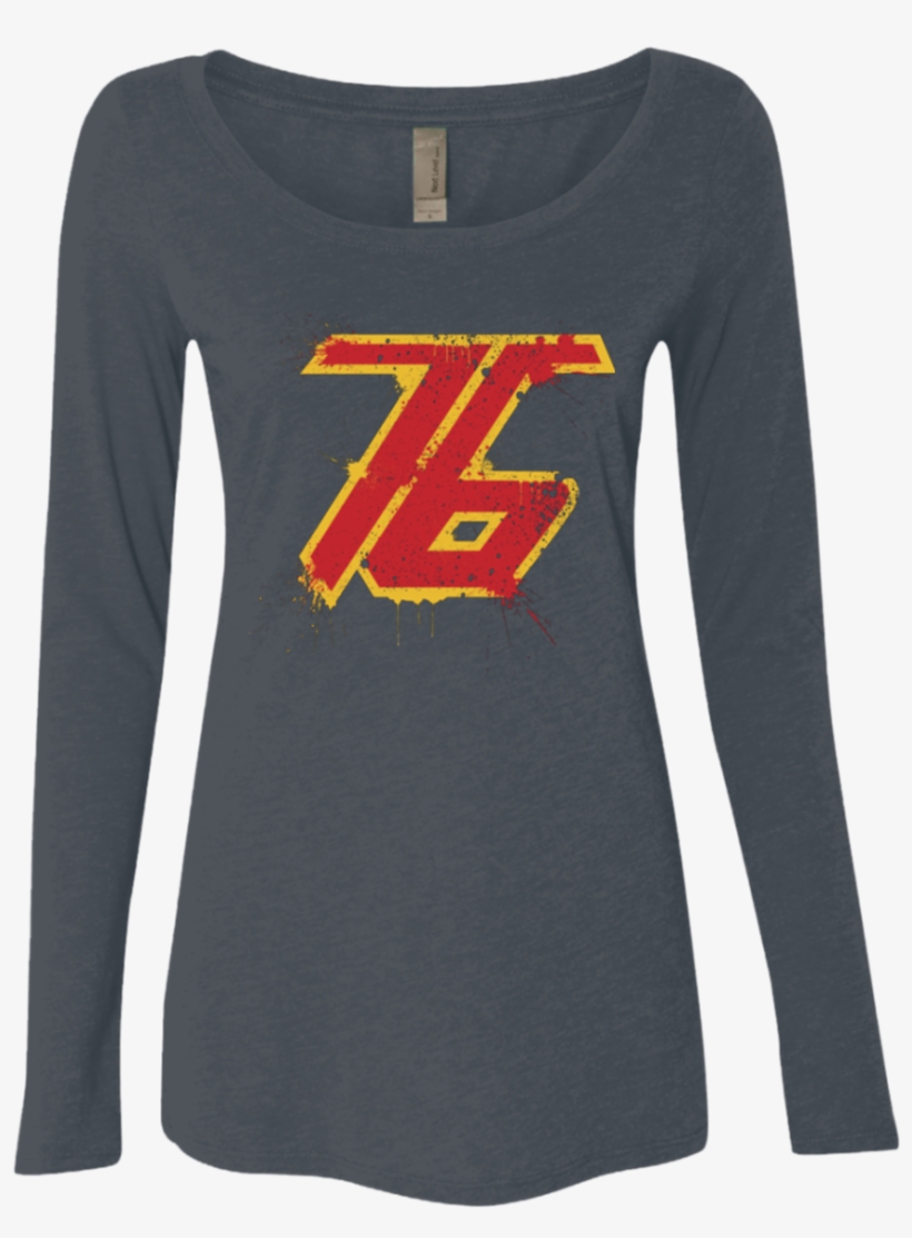 Soldier 76 Women's Triblend Long Sleeve Shirt - Scoop Neck, transparent png download
