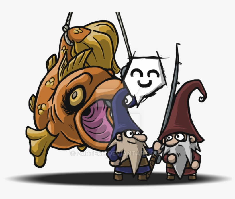 Gnome Fishing By Zurtech On Deviantart Clipart Library - Openclipart, transparent png download
