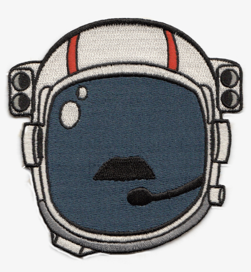 Astronaut Helmet Moustache Patch - Astronaut Helmet Png, transparent png download
