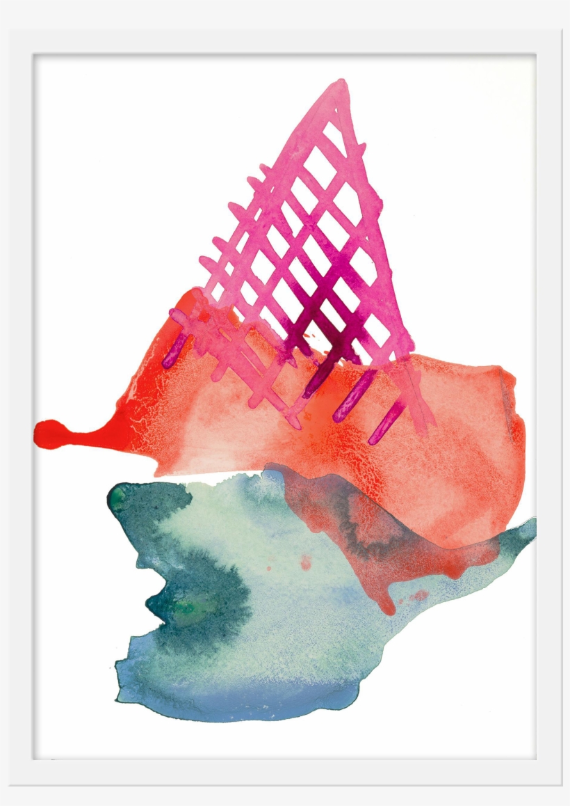 Medium “strawberry Cone” Print By Kate Roebuck, 18” - Strawberry, transparent png download