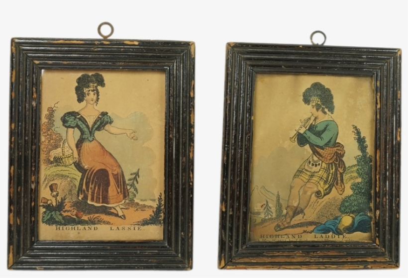 Early 19th Century Miniature Engravings Scottish Folk - 19th Century, transparent png download