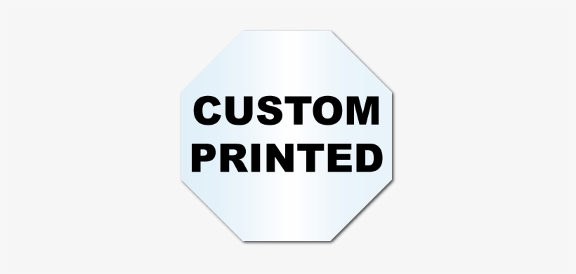 2" X 2" Octagon Shape Clear Custom Printed Stickers - Danger Restricted Area Sign, transparent png download