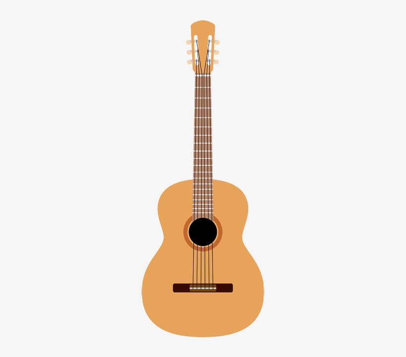 Acoustic Guitar, Guitar, Music, Strings, Wood - Guitar Vector Flat Png, transparent png download