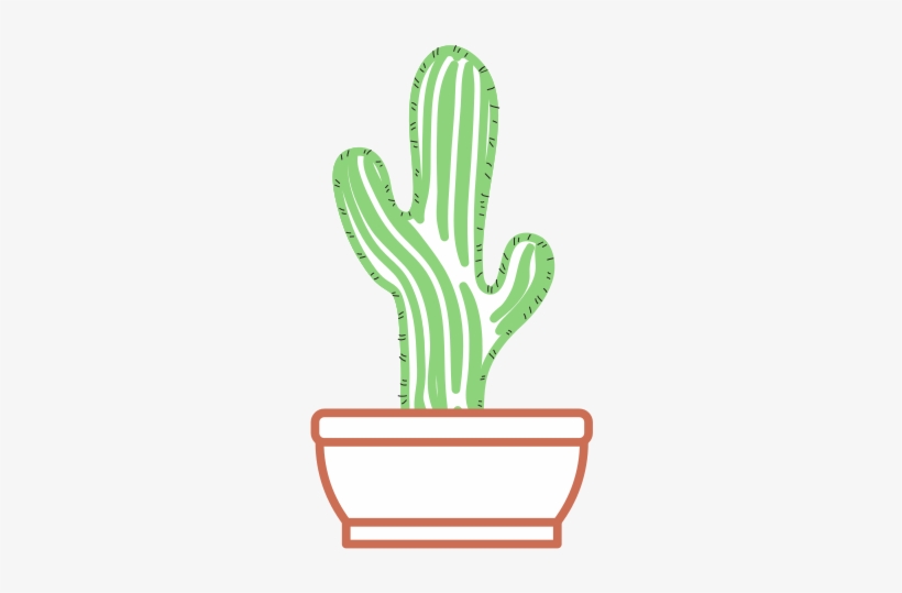 Cactus In Pot Icon - Icon, transparent png download