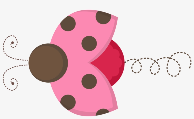 Png Freeuse Library And Brown Ladybug - Pink Lady Bug Clip Art, transparent png download