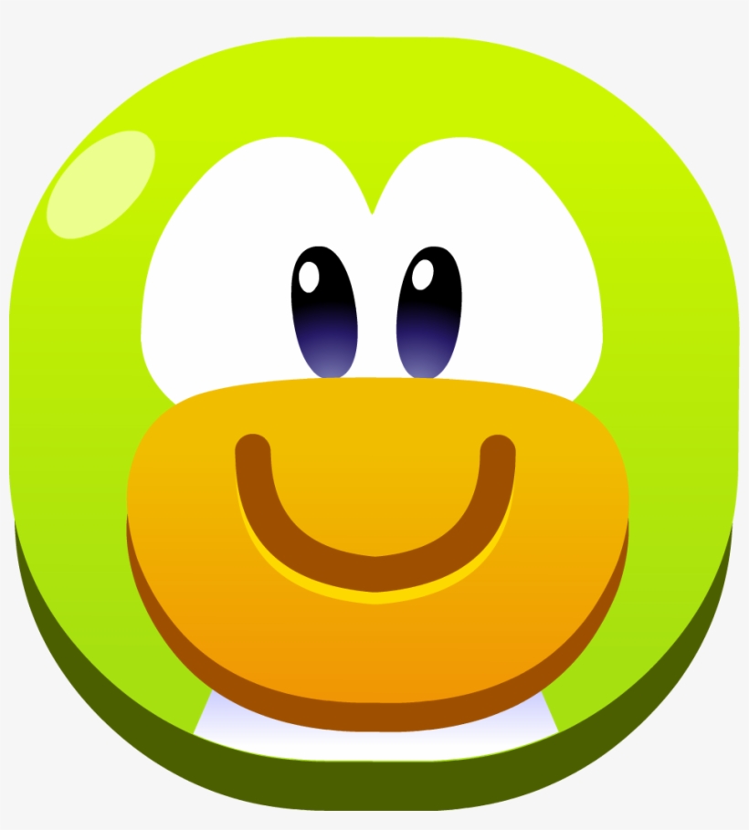 Clip Art Download Green Club Penguin Island Help - Emojis De Club Penguin, transparent png download