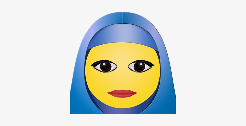 Graphic, Hijab, Woman, Emoticon, Smiley - Smiley, transparent png download