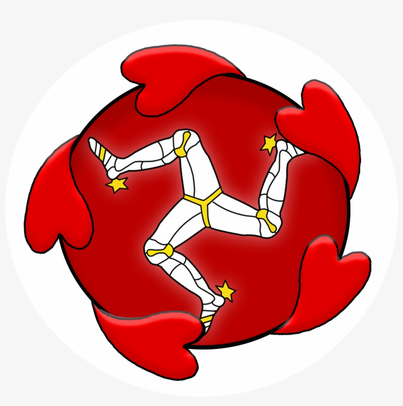 The Heart Support Group Logo - Isle Of Man Flag, transparent png download
