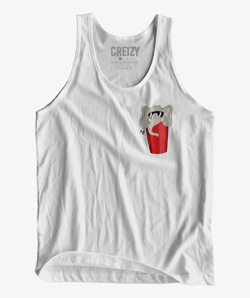 Red Solo Cup Elephant Tank Top - Yellow Champion Tank Top, transparent png download