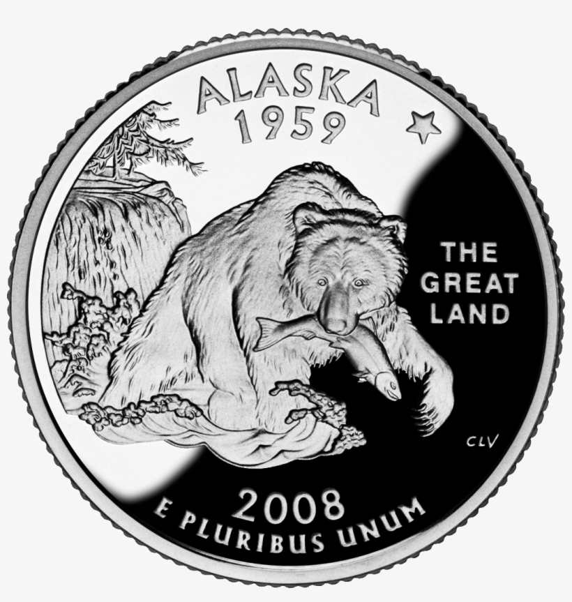 2008 Ak Proof - Alaska State Quarter, transparent png download