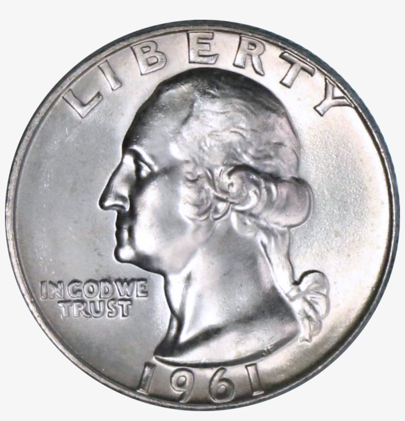 1961 Quarter Obverse - Coin, transparent png download