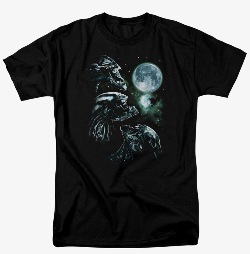 Three Xenomorph Moon Alien T-shirt - Duke Silver Tshirt, transparent png download