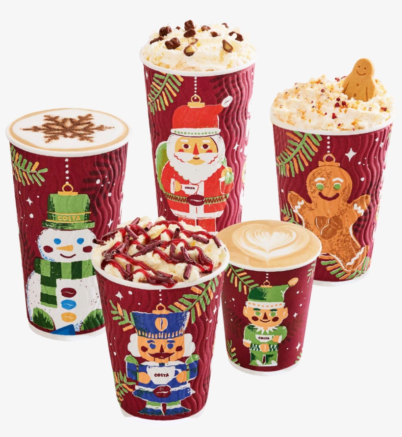 The Costa Christmas Menu Will Be Available From November - Costa Coffee Christmas Cups 2017, transparent png download