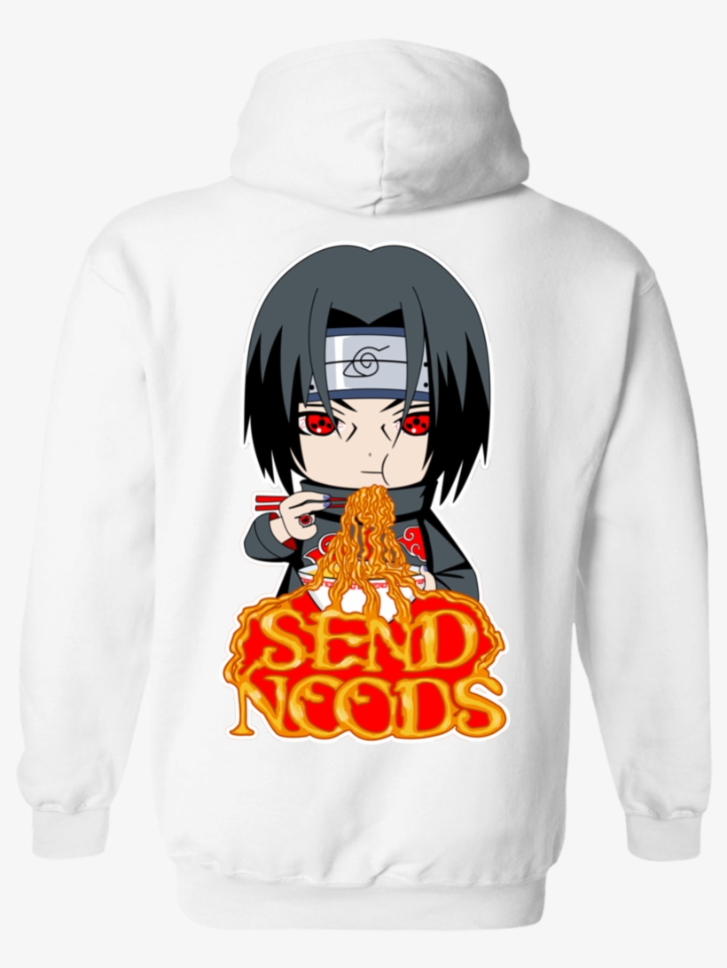 Itachi Send Noods Pullover Hoodie *back Print Only* - Hoodie, transparent png download