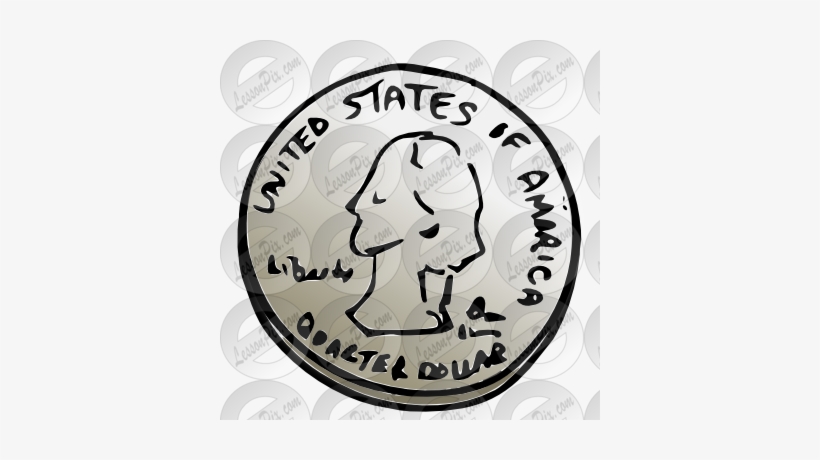 Quarter Picture For Classroom / Therapy Use - Coin, transparent png download