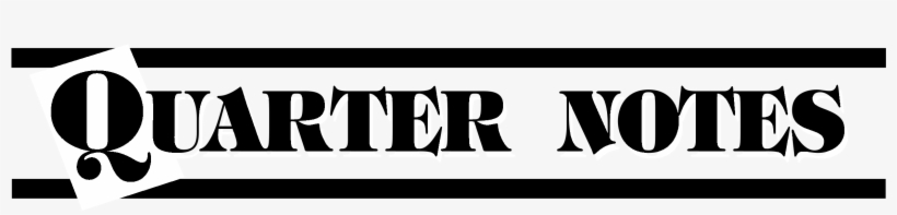 Quarter Notes Logo Black And White - Quarter Note, transparent png download