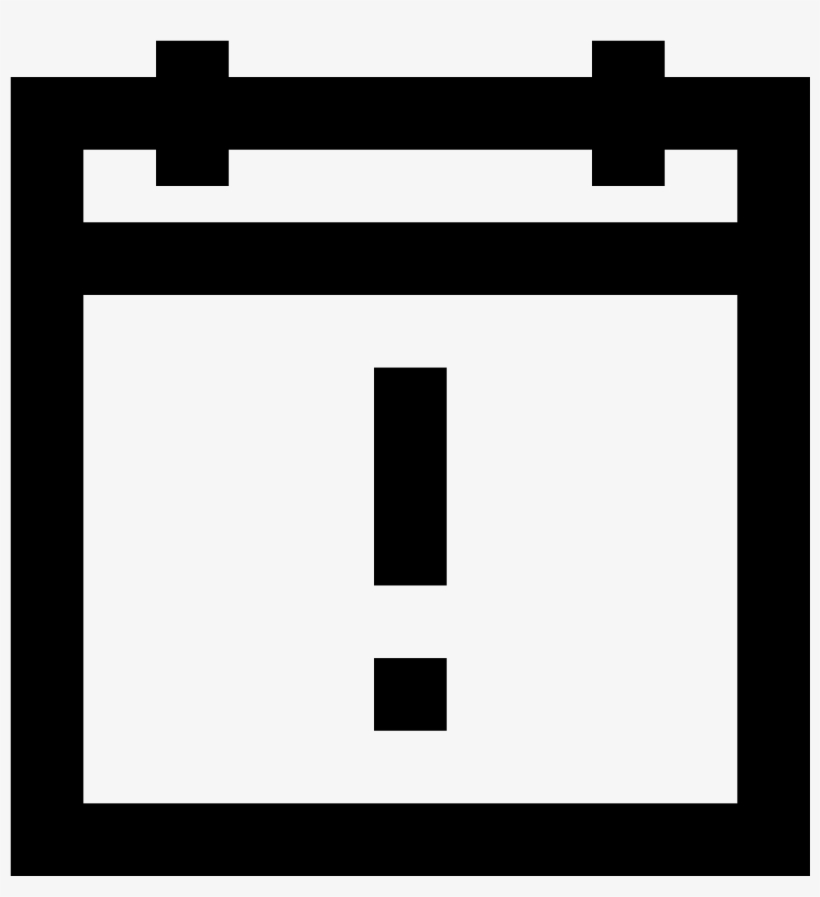 This Icon Looks Like An Exclamation Mark In The Middle - Calendario Png, transparent png download